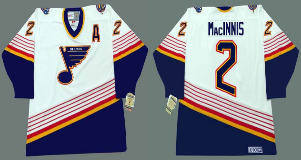 2019 Men St.Louis Blues #2 Macinnis white CCM NHL jerseys